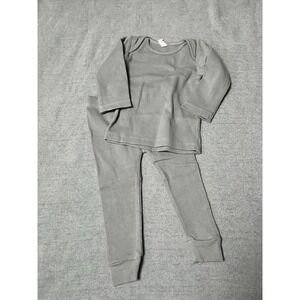 Quincy Mae Top & Bottom Pajamas,  Sage Green Gender Neutral Ribbed 6 -12M